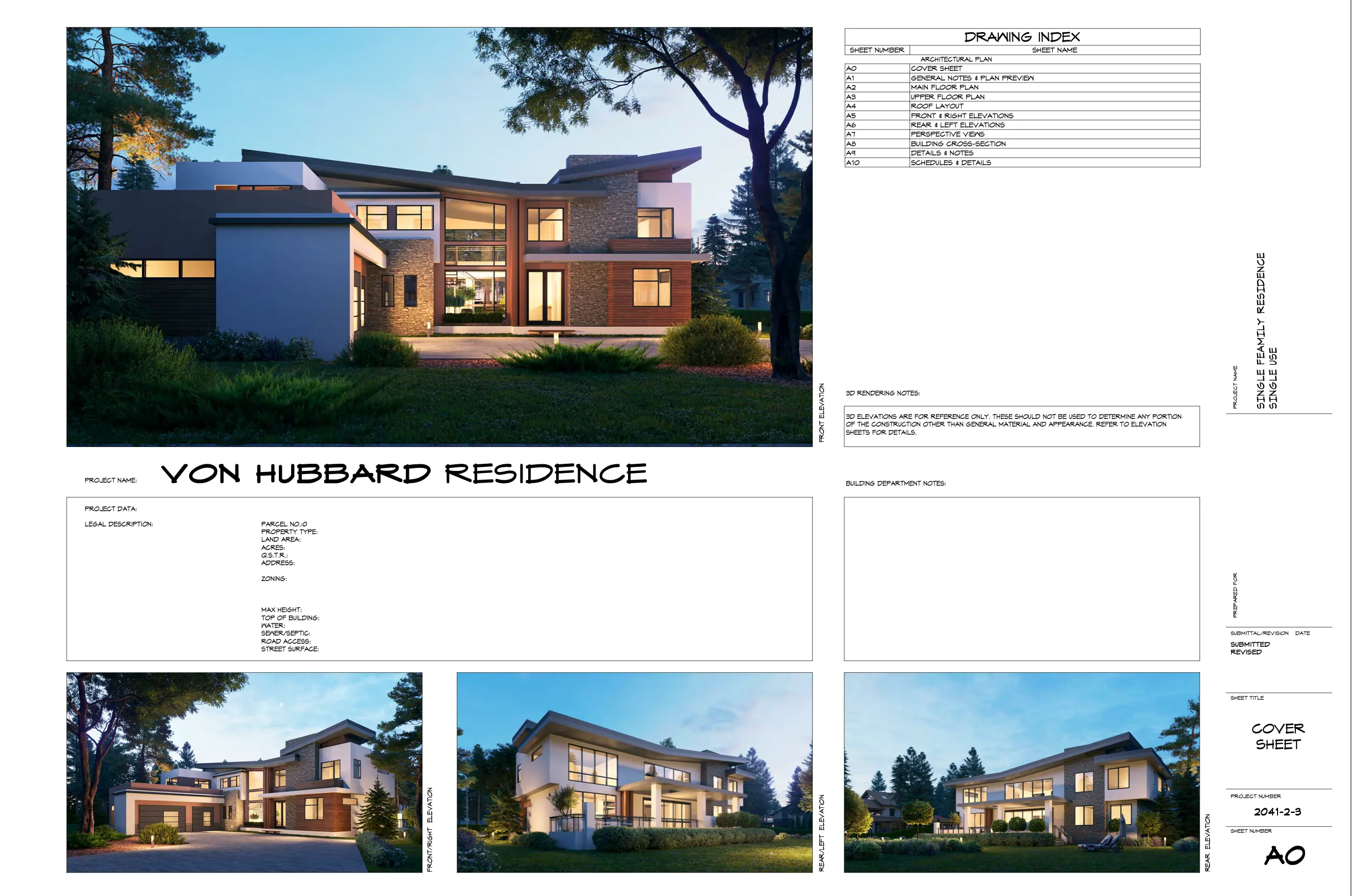 Modern Two-Story Hillside Residence — slide 1