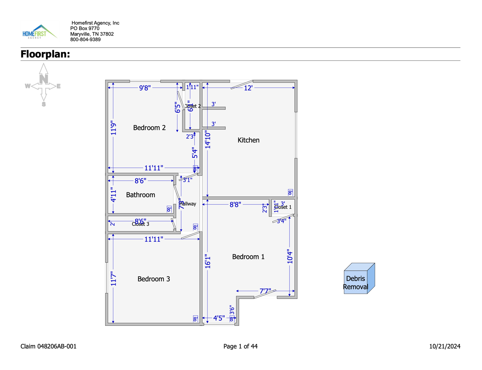 Greenwood Apartments, Storm Damage Claim & Repair Estimate — slide 1
