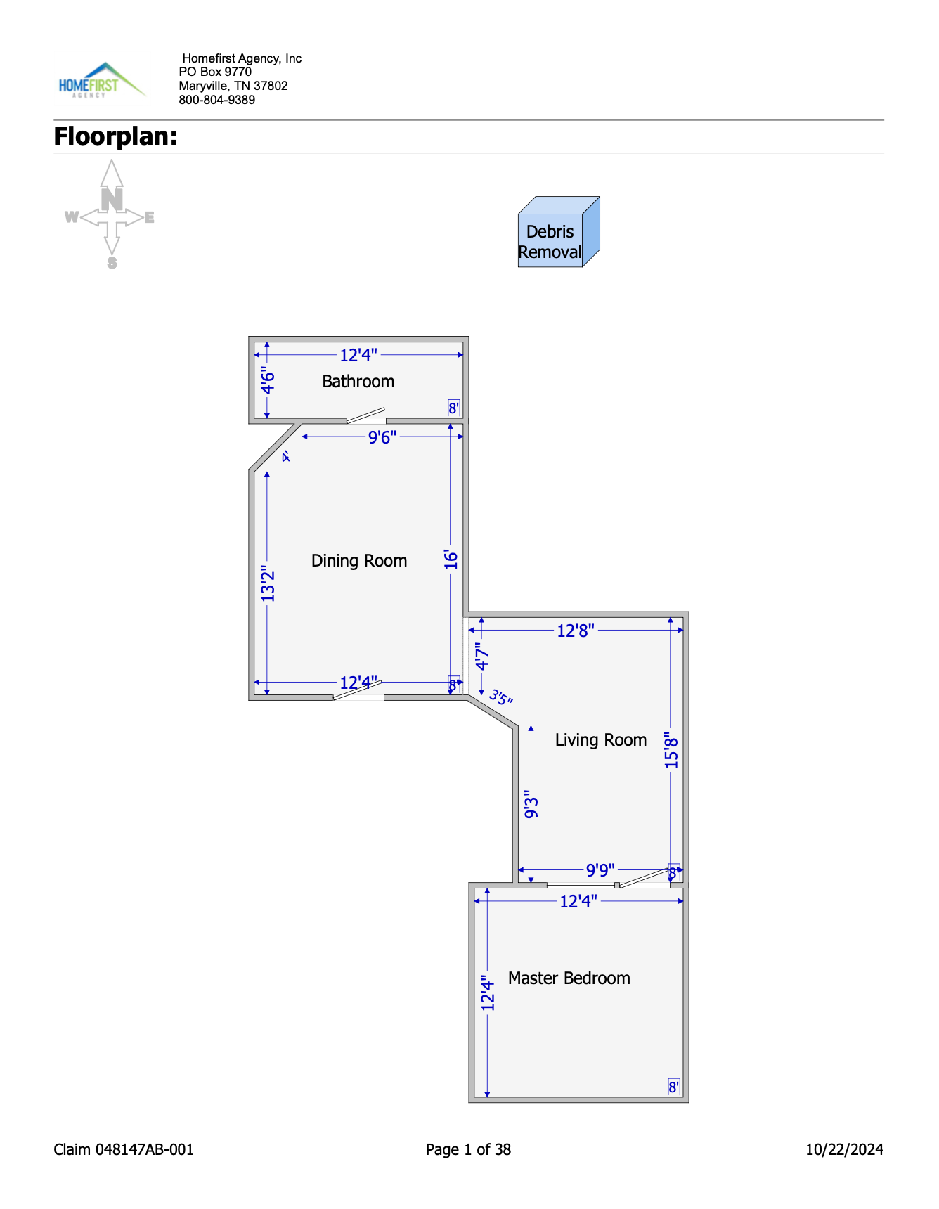 Robertson Residence, Interior & Exterior Restoration Estimate — slide 1