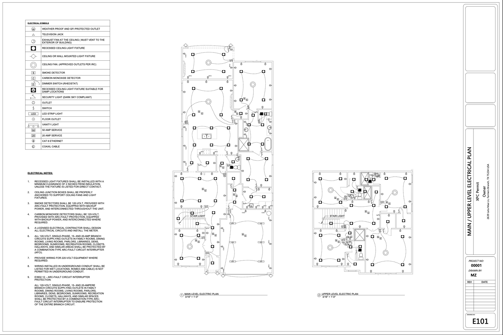 Leta Mae Lane Residence, Full Architectural & MEP Construction Document Set — slide 4