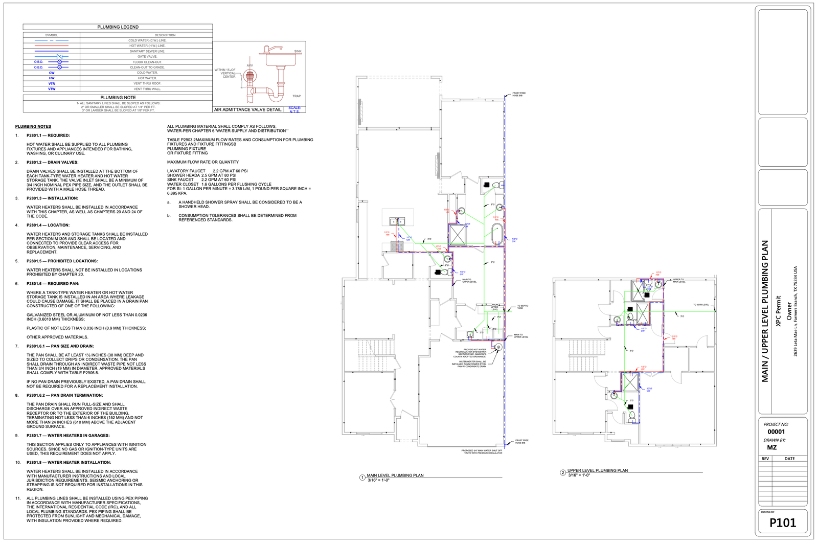 Leta Mae Lane Residence, Full Architectural & MEP Construction Document Set — slide 6
