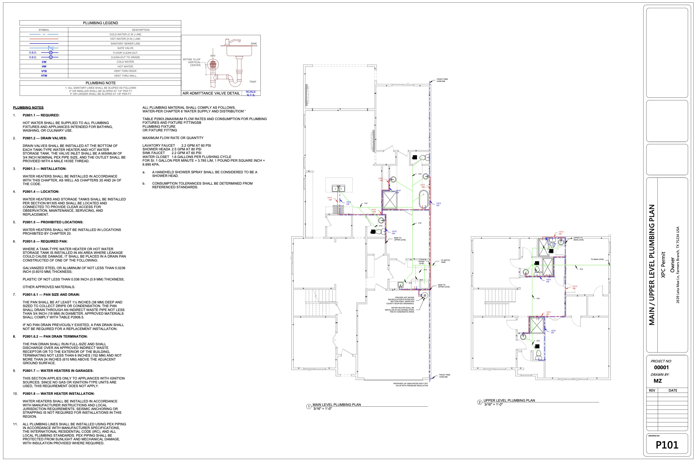 Leta Mae Lane Residence, Full Architectural & MEP Construction Document Set — slide 6