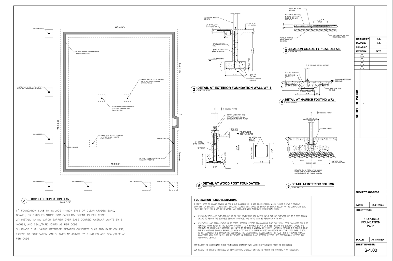 Two-Storey Barn-Style Home, Structural Drawings — slide 1