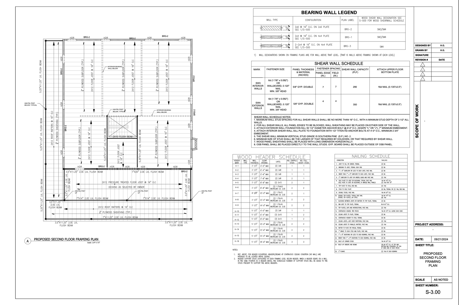 Two-Storey Barn-Style Home, Structural Drawings — slide 3