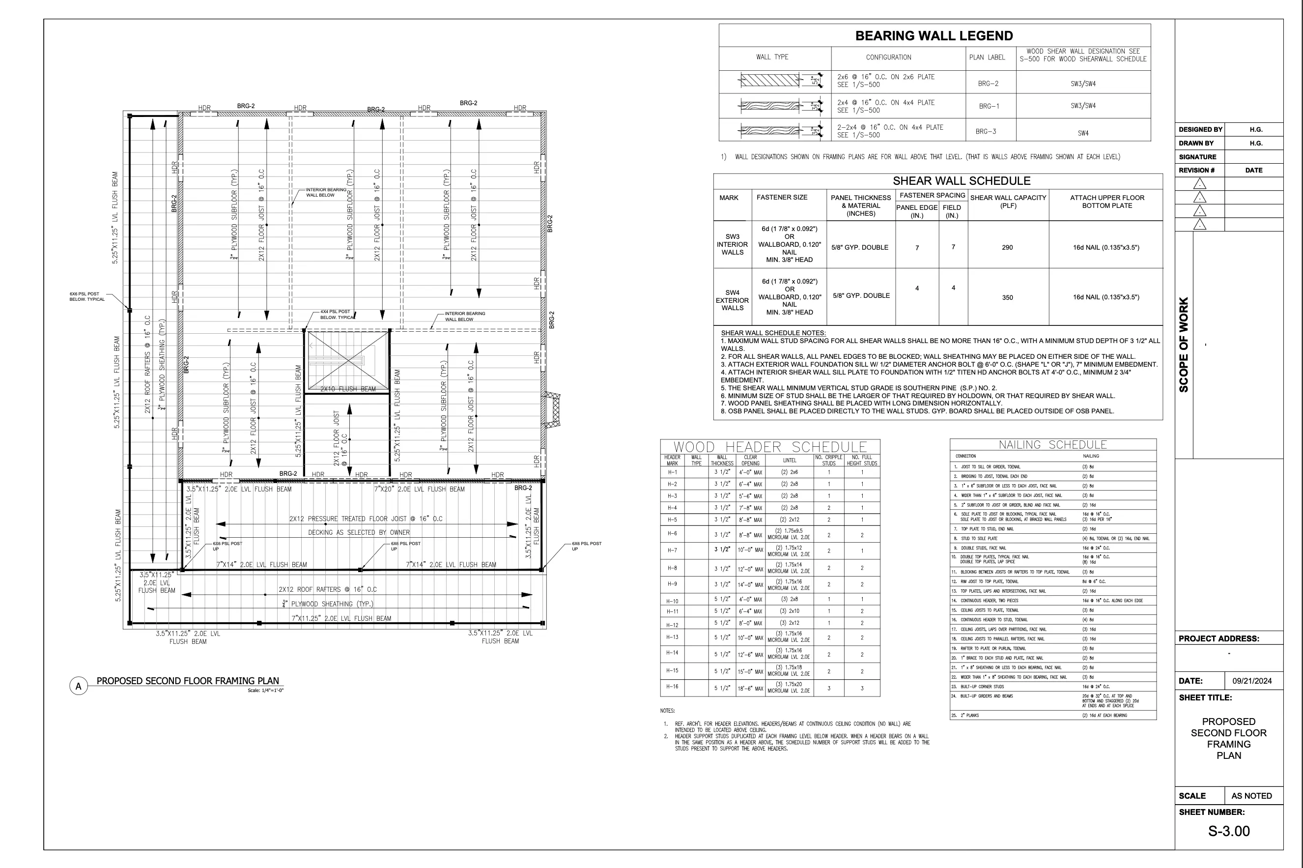 Two-Storey Barn-Style Home, Structural Drawings — slide 3