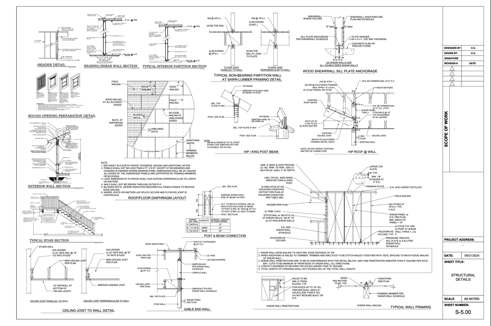 Two-Storey Barn-Style Home, Structural Drawings — slide 5
