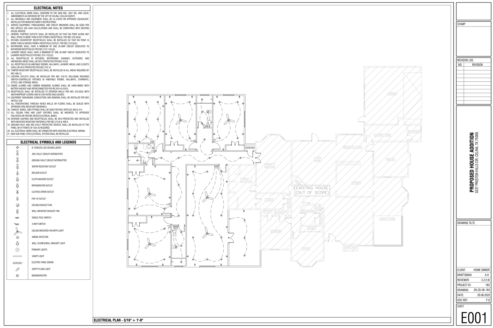 Preston Hills Residence, MEP Design for Home Addition — slide 1
