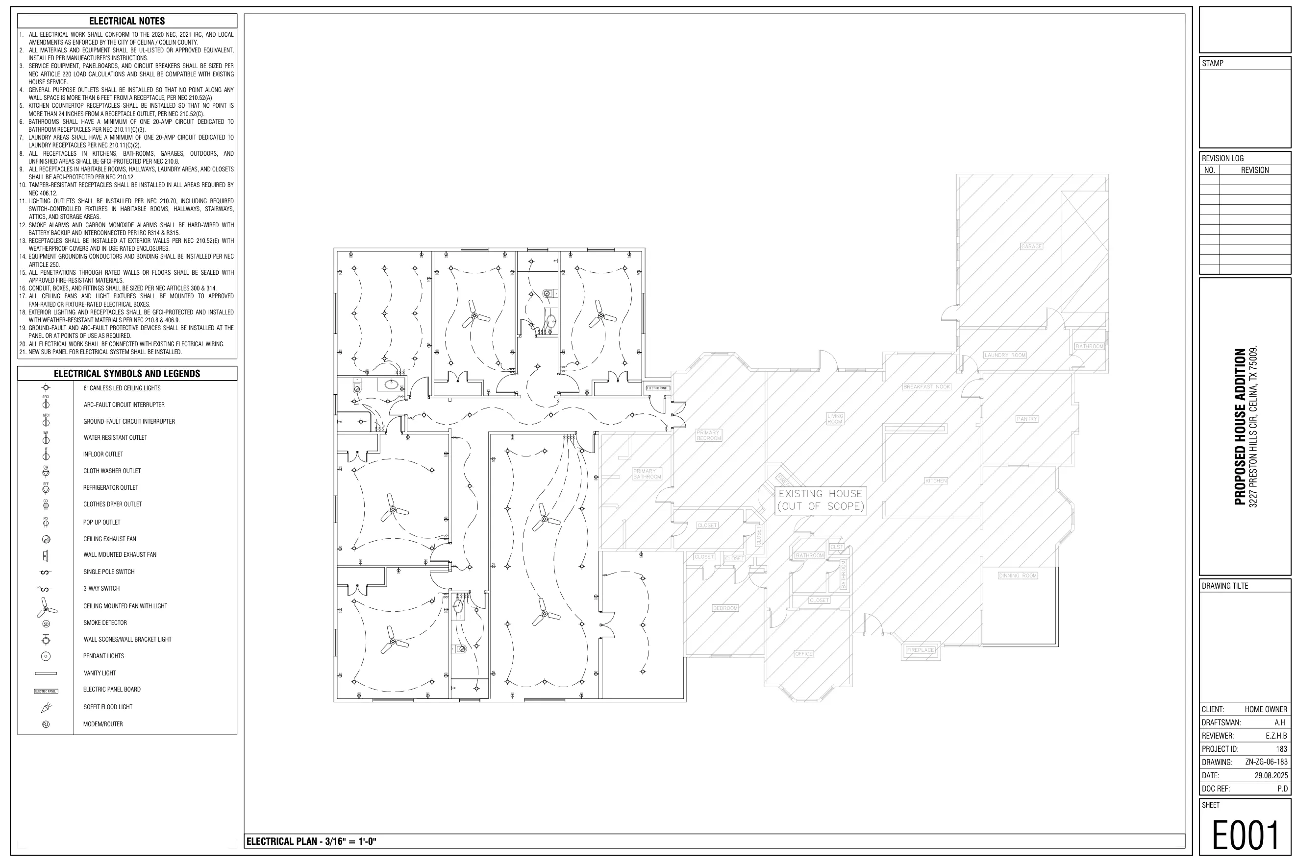Preston Hills Residence, MEP Design for Home Addition — slide 1